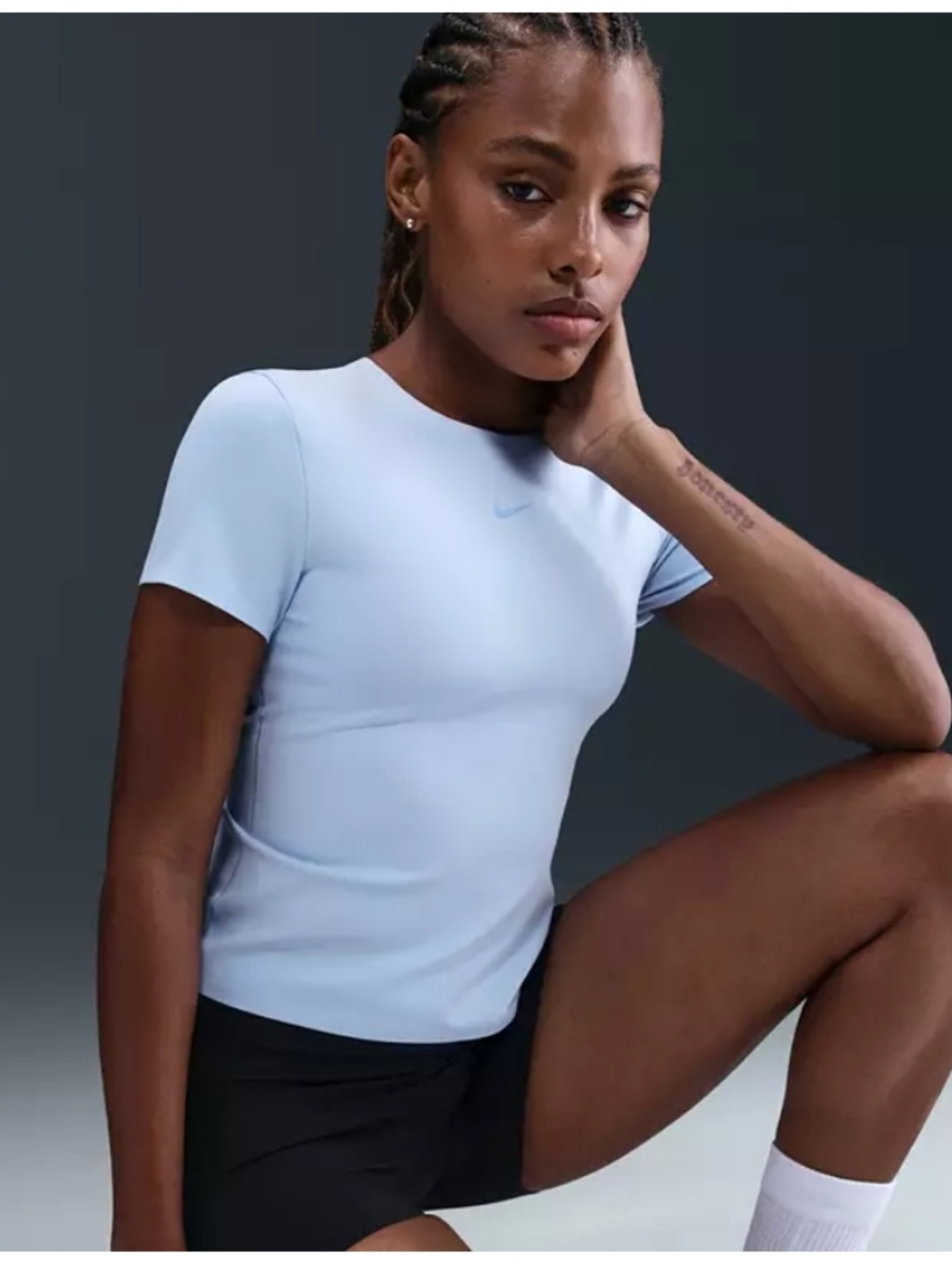 Nike Form Top Stealth Evaporation In Celestine Blue, NWT - Picture 1 of 4